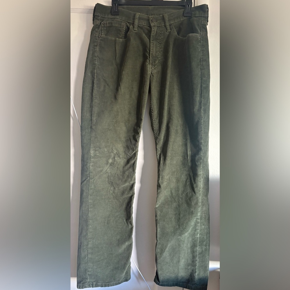 Levi's Olive Corduroy Pants for Men